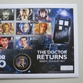 2014 BBC Doctor Who The Doctor Returns Medal Cover - Westminster First Day Covers