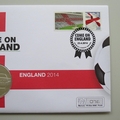 2014 Come On England Football 1oz Silver Coin Cover - Westminster First Day Covers