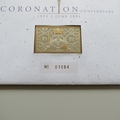 2003 The Coronation Anniversary Silver Ingot Cover - Royal Mail First Day Covers