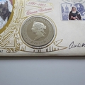 2000 Queen Victoria 1 Crown Coin Cover - Benham First Day Cover Signed by Annette Crosbie