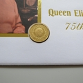 2001 Queen Elizabeth 75th Birthday 25 Pounds Gold Coin Cover - Westminster First Day Cover