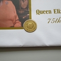 2001 Queen Elizabeth 75th Birthday 25 Pounds Gold Coin Cover - Westminster First Day Cover