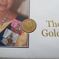 2001 The Queen's Golden Jubilee Gold Sovereign Coin Cover - Westminster First Day Cover