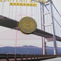 1997 Lantau Link Bridge Opening 10 Dollars Coin Cover - Hong Kong First Day Covers