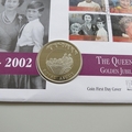 2002 The Queen's Golden Jubilee 50p Pence Coin Cover - Kingdom of Tonga First Day Cover