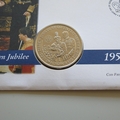 2002 Queen's Golden Jubilee Crown Coin Cover - Isle of Man First Day Covers Westminster