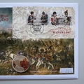 2015 Battle of Waterloo 200th Anniversary Silver 5 Pounds Coin Cover - UK First Day Covers