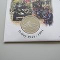 1994 France D-Day 50th Anniversary Silver 1 Franc Coin Cover - France First Day Covers