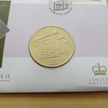 2011 The Queen's Diamond Jubilee 100 Days to Go 5 Pounds Coin Cover - First Day Cover