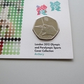 Archery London 2012 Olympics Sports 50p Pence Coin Cover  - Royal Mail
