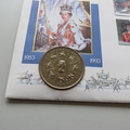 1993 The Queen's Coronation 40th Anniversary 5 Pounds Coin Cover - First Day Covers