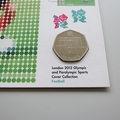 Football London 2012 Olympics Sports 50p Pence Coin Cover  - Royal Mail