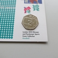 Handball London 2012 Olympics Sports 50p Pence Coin Cover  - Royal Mail