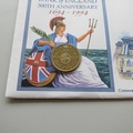 1994 Bank of England 300th Anniversary 2 Pounds Coin Cover - UK First Day Covers