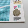 Volleyball London 2012 Olympics Sports 50p Pence Coin Cover  - Royal Mail