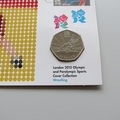 Wrestling London 2012 Olympics Sports 50p Pence Coin Cover  - Royal Mail