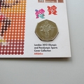 Track Athletics London 2012 Olympics Sports 50p Pence Coin Cover  - Royal Mail
