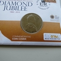 2012 The Queen's Diamond Jubilee 5 Pounds Coin Cover - UK PNC First Day Cover