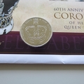 2013 Coronation 60th Anniversary 5 Pounds Coin Cover - UK PNC First Day Cover