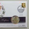 2017 Royal Engagement Prince Harry & Meghan Fine Silver 1oz Britannia Coin Cover - UK First Day Cover