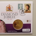 2012 The Queen's Diamond Jubilee Silver Proof 5 Pounds Coin Cover - UK PNC First Day Cover