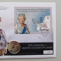 2013 The Naming of Queen Elizabeth Land Silver 2 Pounds Coin Cover - BAT PNC First Day Cover