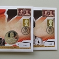 2012 George VI 75th Coronation Anniversary Twin Silver 5 Pounds Coin Cover - UK PNC First Day Cover