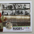 2015 Rugby World Cup 1oz Fine Silver Coin Cover - UK PNC First Day Cover