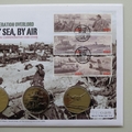 2014 D-Day Operation Overlord 70th Anniversary 3x 5 Pounds Coin Cover - Isle of Man First Day Cover