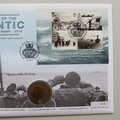 2013 The Battle of the Atlantic 70th Anniversary Crown Coin Cover - UK PNC First Day Cover