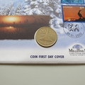1999 A New Millennium 20 Kroner Coin Cover - Norway PNC First Day Covers