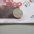 2000 New Millennium 1oz Fine Silver 5 Dollars Coin Cover - Canada First Day Covers