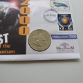2000 New Millennium Nation 1 Dollar Coin Cover - Kiribati PNC First Day Covers