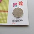 Cycling London 2012 Olympics Sports 50p Pence Coin Cover  - Royal Mail