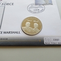 2008 History of the RAF Fighter Ace Johnnie Johnson 5 Pounds Coin Cover - Nauru PNC First Day Covers