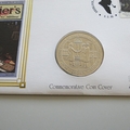 1995 Sherlock Holmes Greek Interpreter 1 Crown Coin Cover - First Day Covers by Mercury