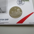 2009 100 Years of Naval Aviation First Flight from a British Ship 5 Pounds Coin Cover - PNC FDC