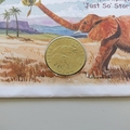 2002 Rudyard Kipling's Just So Stories Gibraltar 1 Crown Coin Cover - First Day Cover Mercury