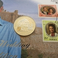 1997 HM QEII Golden Wedding Anniversary 5 Pounds Silver Proof Coin Cover Jersey - First Day Covers