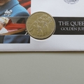 2003 The Queen's Golden Jubilee 5 Pounds Coin Cover - St Helena PNC First Day Covers