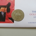 2002 The Queen's Golden Jubilee $1 Dollar Coin Cover - The Gambia First Day PNC Covers