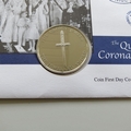 2003 Queen's Coronation Jubilee 5 Crowns Coin Cover - Niue PNC First Day Covers - Sword