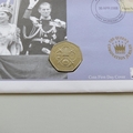 2003 Queen's Coronation Jubilee 50p Pence Coin Cover - PN Guinea PNC FDC - Royal Regalia