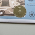 2003 The Queen's Coronation Jubilee 5 Crowns Coin Cover - St Helena PNC First Day Covers - Sceptre