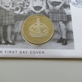 2003 The Queen's Coronation Jubilee 5 Crowns Coin Cover - TDC PNC First Day Covers - Victoria
