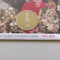 2003 The Queen's Coronation Jubilee 5 Crowns Coin Cover - TDC PNC First Day Covers - Sceptre