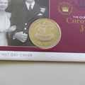 2003 The Queen's Coronation Jubilee 5 Crowns Coin Cover - Tokelau PNC First Day Covers - Scotland
