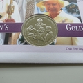 2003 The Golden Jubilee 1 Crown Coin Cover - British Virgin Islands PNC First Day Covers