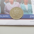 2002 Golden Jubilee 50 Years 2 Pounds Coin Cover - Isle of Man PNC First Day Covers
