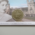 2002 The Queen's First Stamp 50th Anniversary 1 Dollar Coin Cover - Balmoral - UK PNC Covers